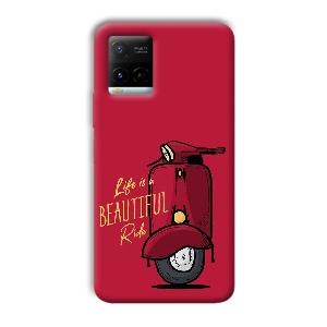 Life is Beautiful  Phone Customized Printed Back Cover for Vivo Y21G