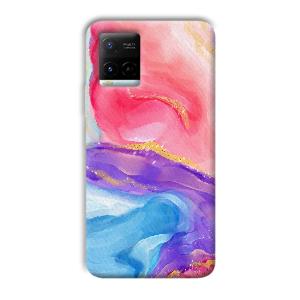 Water Colors Phone Customized Printed Back Cover for Vivo Y21G