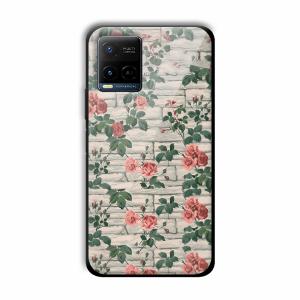 Flowers Customized Printed Glass Back Cover for Vivo Y21