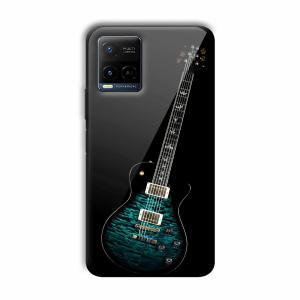Neon Guitar Customized Printed Glass Back Cover for Vivo Y21
