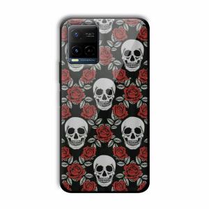Red Skull Customized Printed Glass Back Cover for Vivo Y21