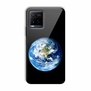 Floating Earth Customized Printed Glass Back Cover for Vivo Y21