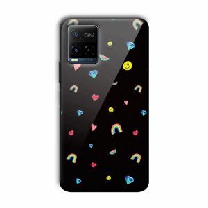 Multi Object Customized Printed Glass Back Cover for Vivo Y21