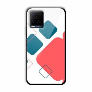 Abstract Squares Customized Printed Glass Back Cover for Vivo Y21