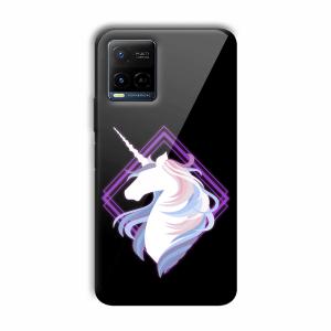 Unicorn Customized Printed Glass Back Cover for Vivo Y21