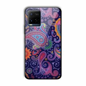 Purple Art Customized Printed Glass Back Cover for Vivo Y21