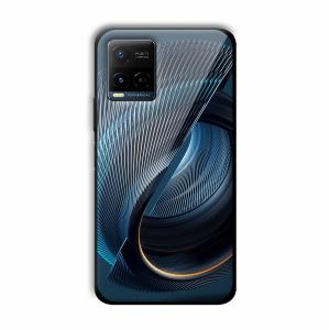 Tecno Blue Customized Printed Glass Back Cover for Vivo Y21