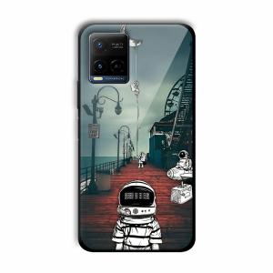 Little Astronaut Customized Printed Glass Back Cover for Vivo Y21