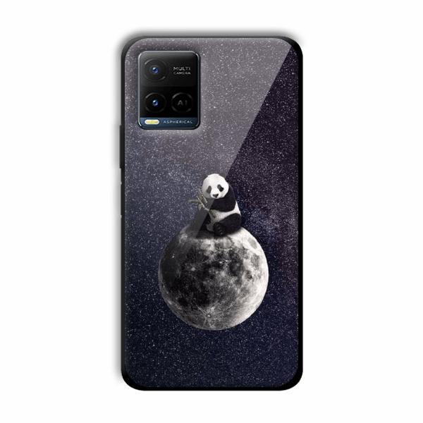 Astronaut Panda Customized Printed Glass Back Cover for Vivo Y21