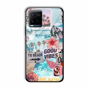 To the Beach Customized Printed Glass Back Cover for Vivo Y21