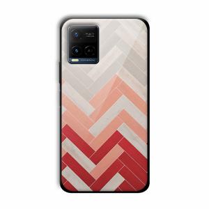 Light Red Customized Printed Glass Back Cover for Vivo Y21