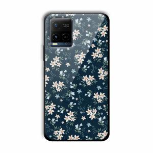 Little Flowers Customized Printed Glass Back Cover for Vivo Y21