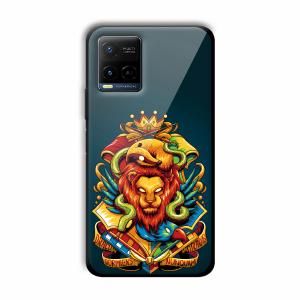 Fiery Lion Customized Printed Glass Back Cover for Vivo Y21