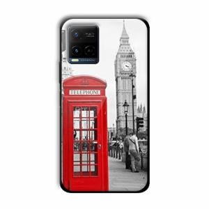 Telephone Retro Customized Printed Glass Back Cover for Vivo Y21