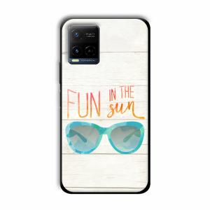 Fun in the Sun Customized Printed Glass Back Cover for Vivo Y21