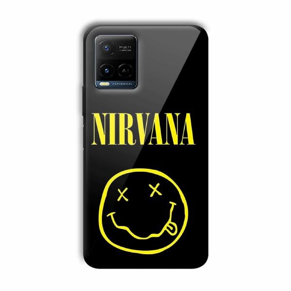 Nirvana Emoji Customized Printed Glass Back Cover for Vivo Y21