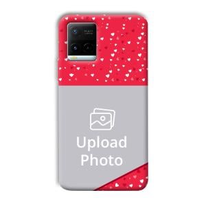 Dark Pink Customized Printed Back Cover for Vivo Y21e