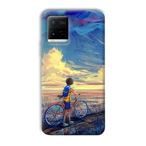 Boy & Sunset Phone Customized Printed Back Cover for Vivo Y21e