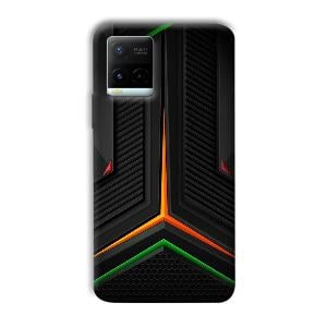 Black Design Phone Customized Printed Back Cover for Vivo Y21e