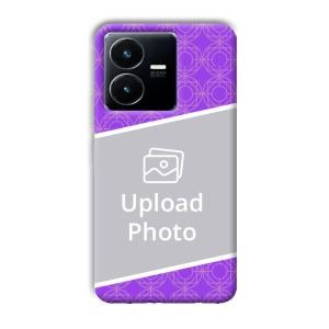 Purple Design Customized Printed Back Cover for Vivo Y22