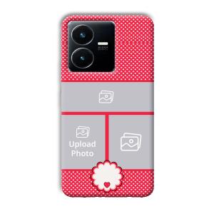 Little Hearts Customized Printed Back Cover for Vivo Y22