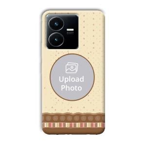 Brown Design Customized Printed Back Cover for Vivo Y22