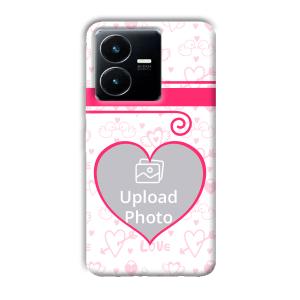 Hearts Customized Printed Back Cover for Vivo Y22