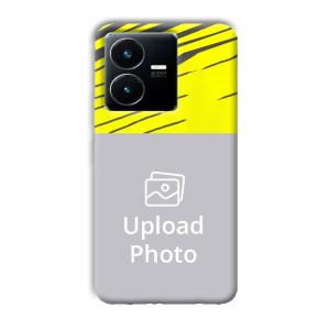 Yellow Lines Customized Printed Back Cover for Vivo Y22
