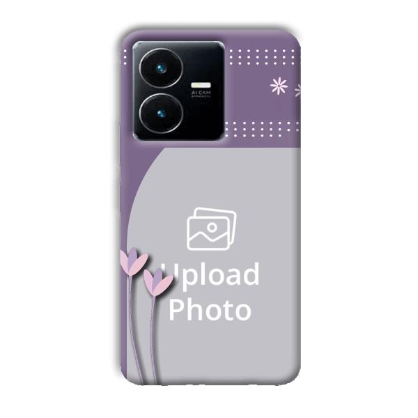 Lilac Pattern Customized Printed Back Cover for Vivo Y22