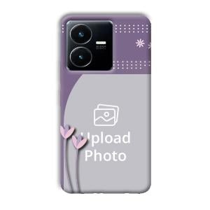 Lilac Pattern Customized Printed Back Cover for Vivo Y22