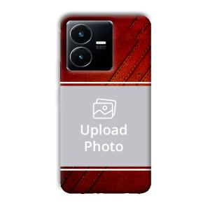 Solid Red Customized Printed Back Cover for Vivo Y22
