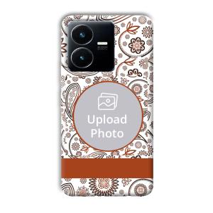 Henna Art Customized Printed Back Cover for Vivo Y22