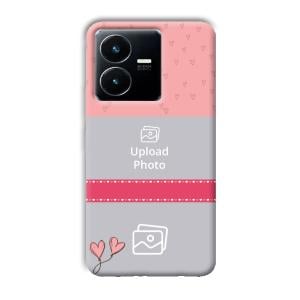 Pinkish Design Customized Printed Back Cover for Vivo Y22