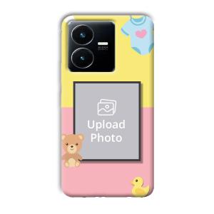 Teddy Bear Baby Design Customized Printed Back Cover for Vivo Y22