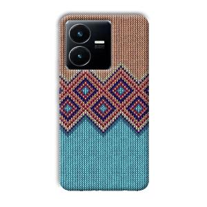 Fabric Design Phone Customized Printed Back Cover for Vivo Y22