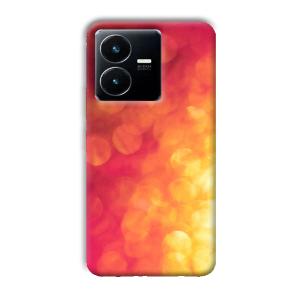 Red Orange Phone Customized Printed Back Cover for Vivo Y22
