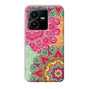 Floral Design Phone Customized Printed Back Cover for Vivo Y22