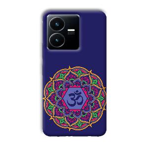Blue Om Design Phone Customized Printed Back Cover for Vivo Y22