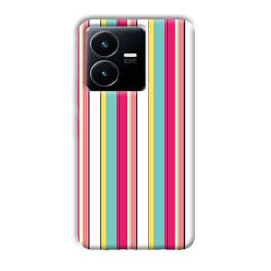 Lines Pattern Phone Customized Printed Back Cover for Vivo Y22