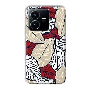 Leafy Pattern Phone Customized Printed Back Cover for Vivo Y22