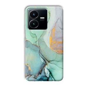 Green Marble Phone Customized Printed Back Cover for Vivo Y22