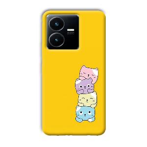Colorful Kittens Phone Customized Printed Back Cover for Vivo Y22