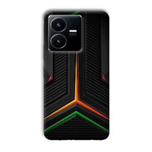 Black Design Phone Customized Printed Back Cover for Vivo Y22