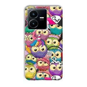 Colorful Owls Phone Customized Printed Back Cover for Vivo Y22