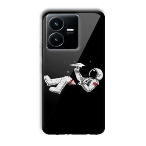 Lazy Astronaut Customized Printed Glass Back Cover for Vivo Y22