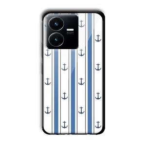Sailor Anchors Customized Printed Glass Back Cover for Vivo Y22