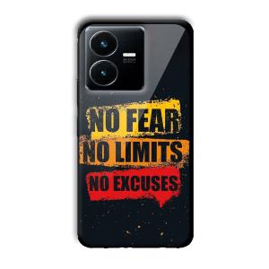 No Fear Customized Printed Glass Back Cover for Vivo Y22