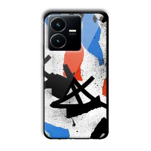 Abstract Graffiti Customized Printed Glass Back Cover for Vivo Y22