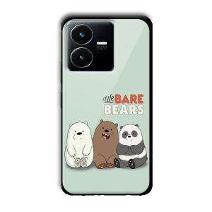 We Bare Bears Customized Printed Glass Back Cover for Vivo Y22