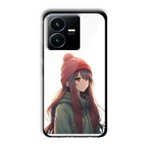 Little Girl Customized Printed Glass Back Cover for Vivo Y22